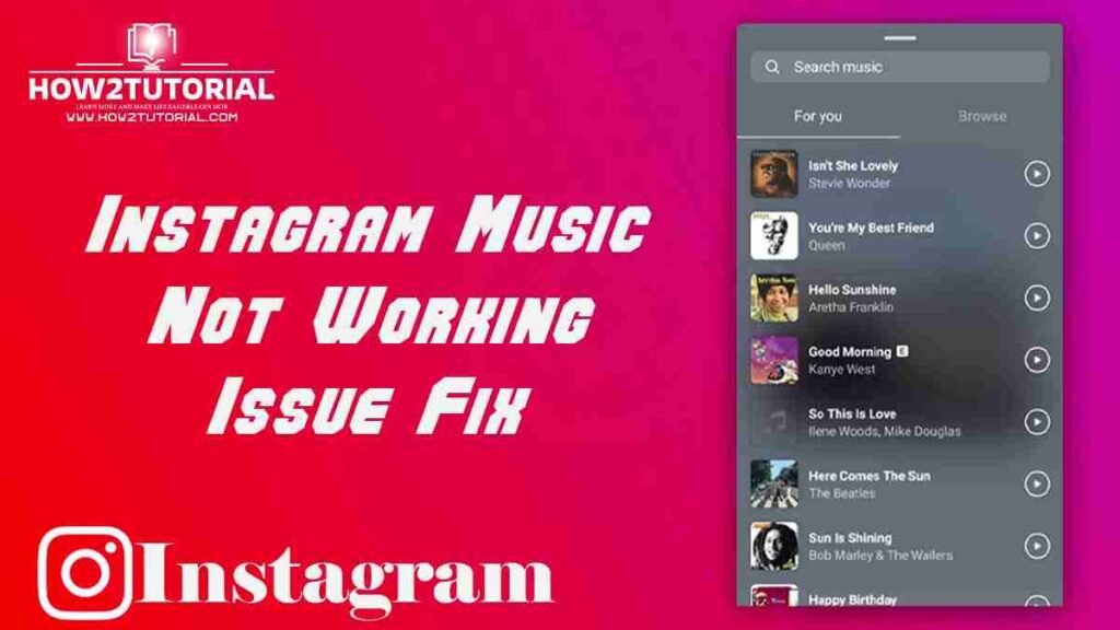 Instagram Music Issue Fix