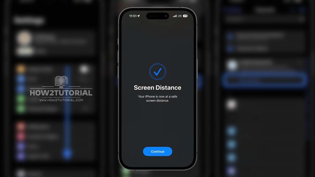 use screen distance in iphone